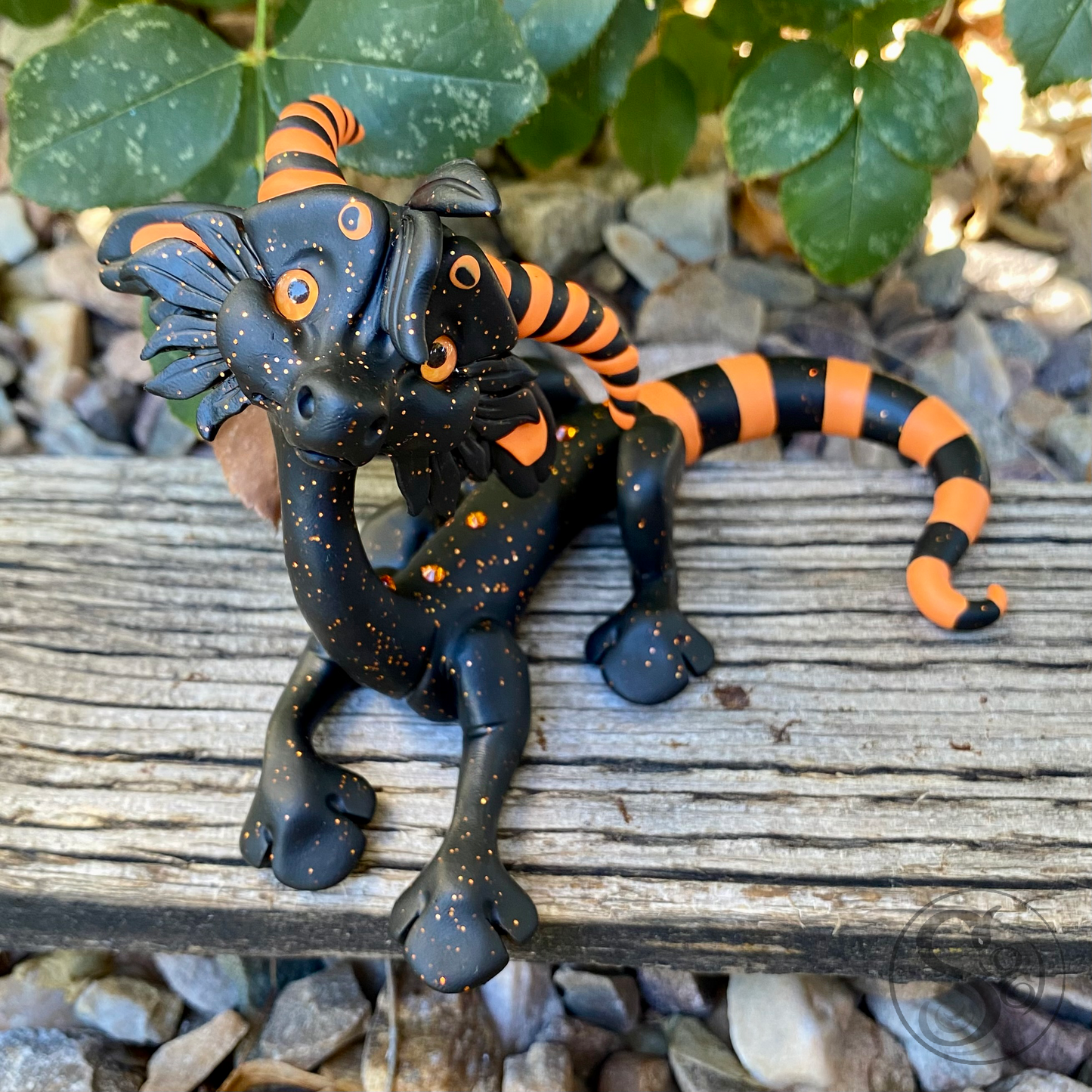 Black and Orange Striped Dragon