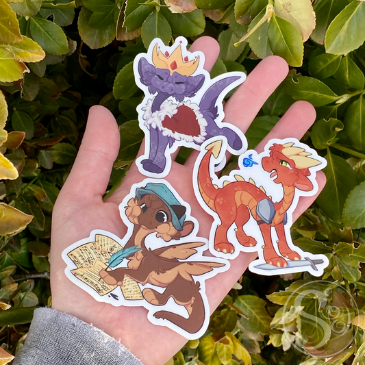 Soldier, Poet, King Dragon Stickers