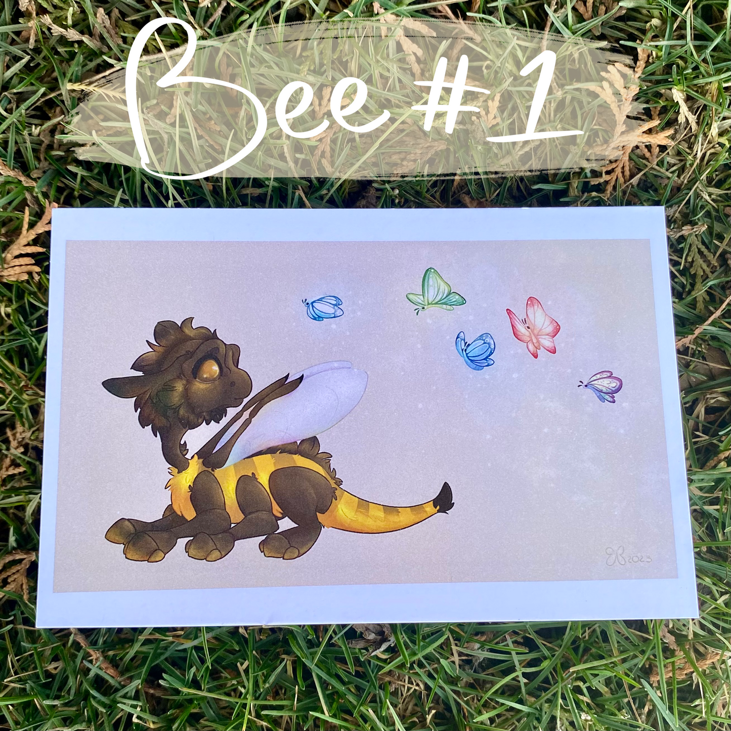 Bee Dragon Postcard Prints